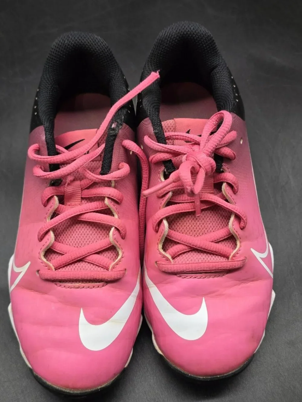 Nike Shoes Youth 2Y Pink Hyperdiamond 4 Softball Cleats CZ5919-610 Damage Stains